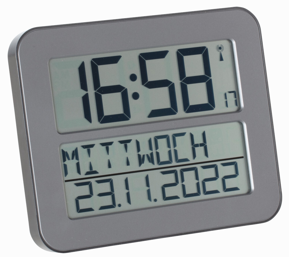 Tfa Dostmann Funkuhr Mit Wochentag Digitale Funkuhr Dostmann