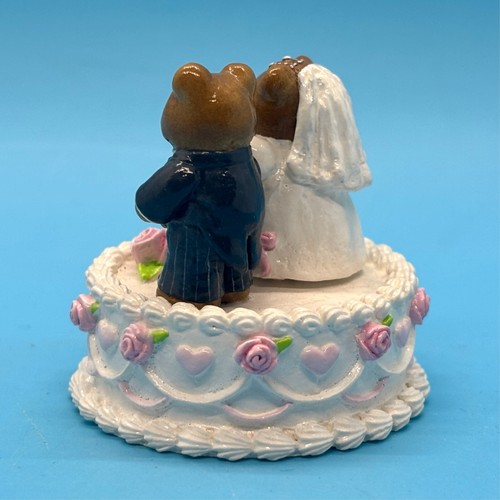 1987 Wee Forest D. Petersen Wedding Couple Bride & Groom on Wedding Cake – EUC - Picture 5 of 12