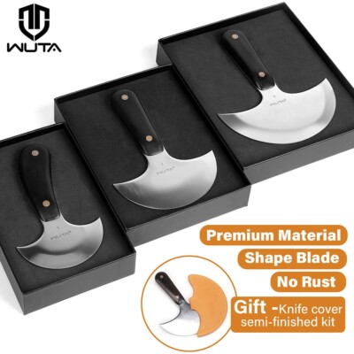 WUTA Professional Leather Knife Ultra Sharp Round Craft Skiving Cutting Tool DIY