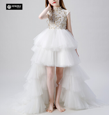 Mädchen Kleid Zeremonie Kommunion Asymmetrisch Girl Party Princess Dress COM038