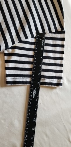 Vtg All Points By Reference Point Womens Shirt Sz M Black White Stripe 80s 90s - Picture 4 of 8