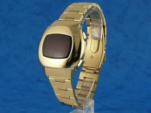 Rare old style modern futuristic 70s seventies space age mens led l.e.d watch 98 - Picture 2 of 10