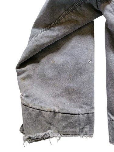 Carhartt Mens XL Reg Blanket Lined Detroit Jacket J97 Grey Distressed Made USA - Picture 8 of 10