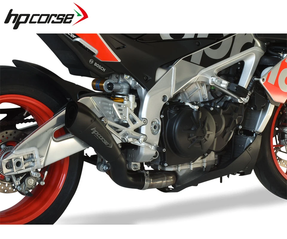 Exhaust Muffler Hpcorse Hydroform Short Steel Black Aprilia Tuono V4r 2017>2020 - Imagem 3 de 3