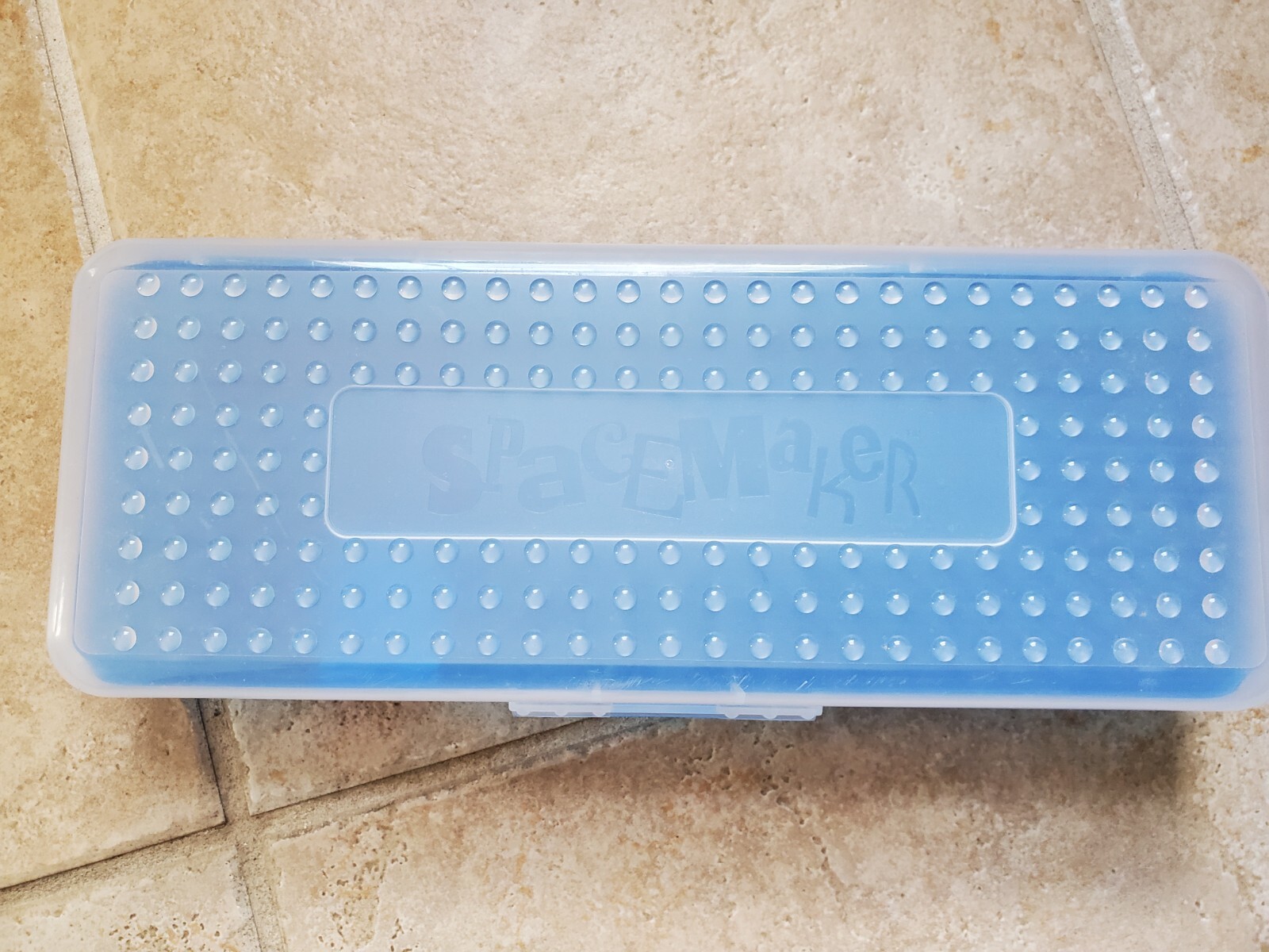 Box/case 13'' (fits Ruler) Extra Long Xl Blue/frosted Clear