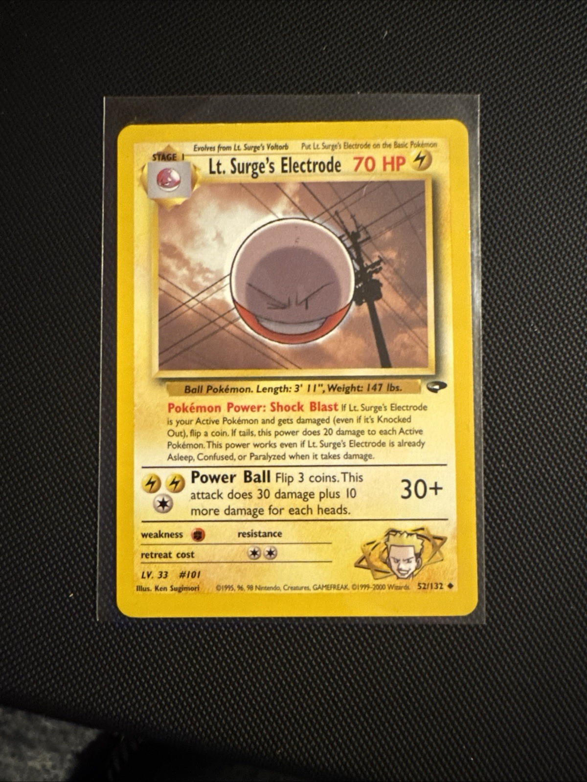 LT. SURGE’S ELECTRODE - Gym Challenge - 52/132 - Uncommon - Pokemon Card - NM