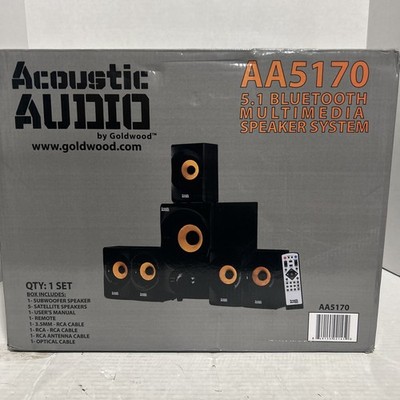 Acoustic Audio AA5170  5.1 Bluetooth  multimedia Speaker system , Remote Control