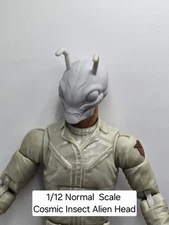 3d Printed COSMIC INSECT. ALIEN HEAD#1  6" 1:12 Classified Legends COMPATIBLE 