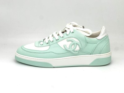 CHANEL 24C Cotton CC Sport Runner Lace Up Sneakers Kicks