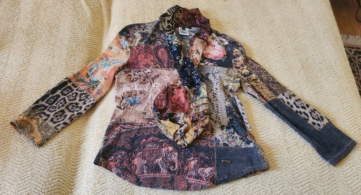 Vintage Rare Archive Roberto Cavalli Y2K 2004 Blouse Top Patchwork image 5