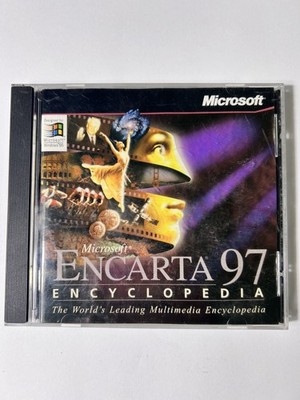 Microsoft Encarta 97 Encyclopedia Vintage Software CDRom Windows95  196-056-021