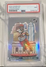 Panini 2024 Donruss Downtown! Travis Kelce #7 PSA 9 Kansas City Chiefs