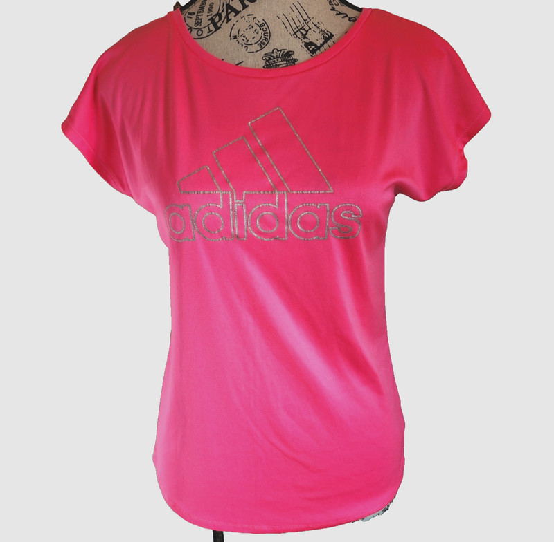 ADIDAS fuchsia shirt- size XL (14-16)