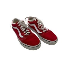 Vans Red White Old Skool Lace Up Skate Sneakers Size M 5.5 W 7.0