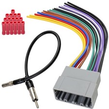 Radio Harness Kit Car Stereo Wire Harness with Antenna Adapter Replacement fo...