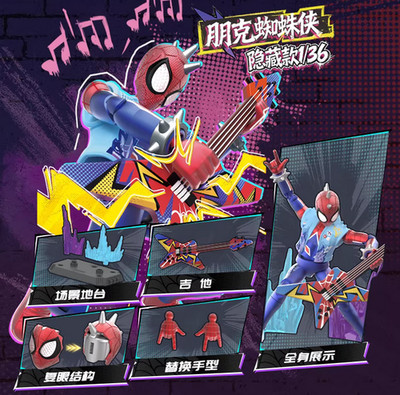 BLOKEES スパイダーマン 6体セット　スパイダーパンク　シークレット Blokees Marvel Hero Galaxy Ver. 6th Spider-Punk spider-man Hidden