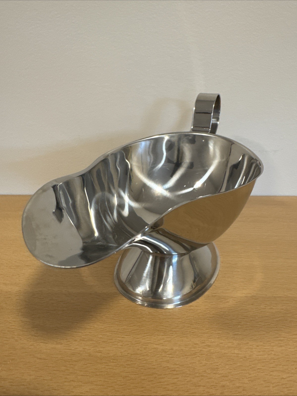 Gravy Boat & Serving Tray Stainless Non-Tarnish Carefree Ever Bright Chrome