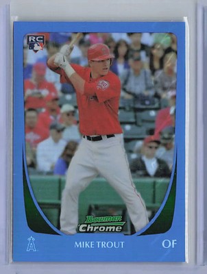 Mike Trout - 2011 Bowman Chrome Blue Refractor Rookie /150