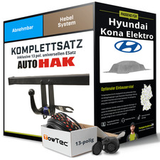 Für HYUNDAI Kona Elektro Typ SX2 Anhängerkupplung abnehmbar +eSatz 13pol uni 23-