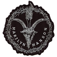 Marilyn Manson Bapho Head Patch Heavy Metal Rock Embroidered Iron On