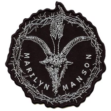 Marilyn Manson Bapho Head Patch Heavy Metal Rock Embroidered Iron On