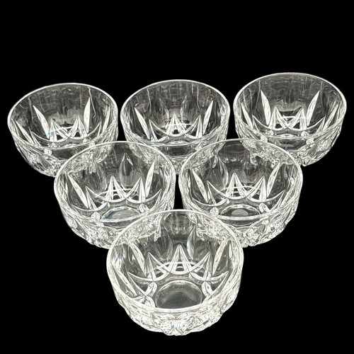 Set of 6 Val St Lambert IMPERIAL Crystal Berry Bowls Belgium 4.5" Cut Glass Vtg