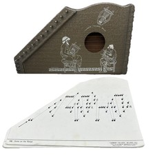 VINTAGE 1950  S JR ZITHER HARBERT ITALIANA, MILANO FOLK STRING LAP HARP INSTRUMEN