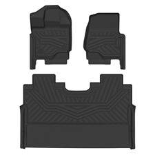 Tpe Floor Mats Liners For 2015-2024 Ford F150 Super Crew Cab All Weather