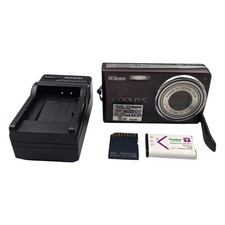 Nikon COOLPIX S550 10.0MP Digital Camera-Graphite black SD Card New Battery