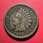 1864 US Copper Nickel Indian Head Cent! VF Details! Civil War Days!