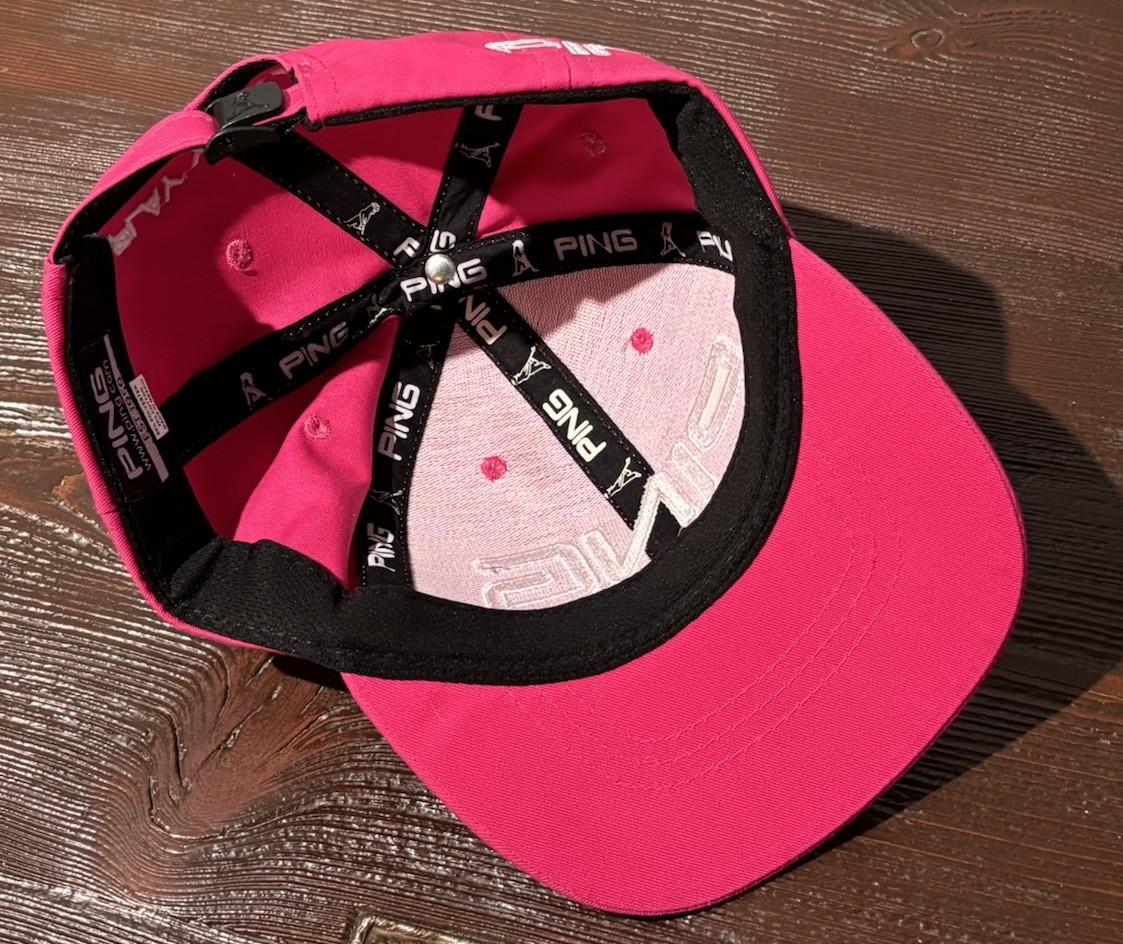 Ping Golf Hat Hot Deep Pink Strapback Adjustable … - image 11