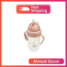 nouka Weighted Straw Cup with Click Top Lid  Leak Proof and Easy Grip  Removab