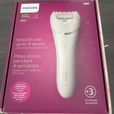 Philips Series 8000 Rechargeable Electric Epilator - White BRE700/04 