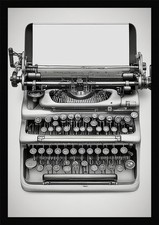 Nostalgic Vintage Typewriter Framed Wall Art Poster Canvas Print Picture thumbnail