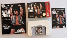 TESTED Nintendo N64 Authentic WWF WARZONE Box Manual Strategy Guide