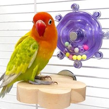 . Interactive Parrot Toy Bird Cage Toy For Parrots Rotating Dispenser ,. V2Z6