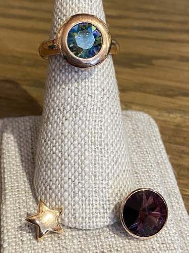 Authentischer Qudo Ring Größe 6 mit 3 austauschbaren Topper brandneu Einzelhandel 150 $