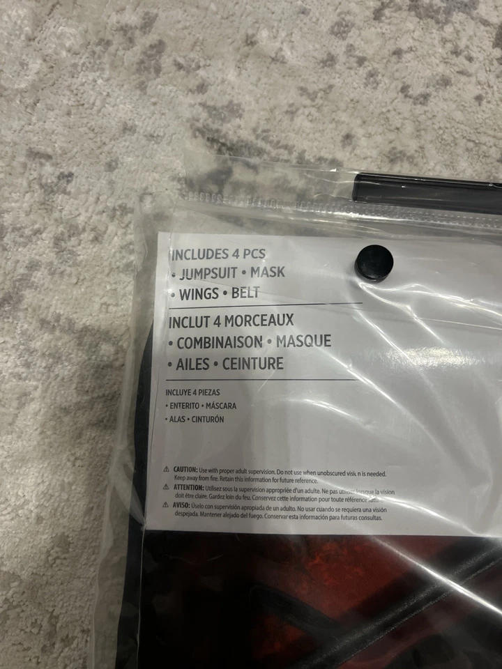 Diablo Monstruo Demonio Rojo Negro Traje Tú mismo Vestido Elegante Halloween Niño Disfraz Foto 4 de 4