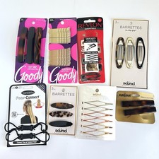 Hair Accessories Assorted NEW Never Worn Lot Of 8 Goody Revlon Scunci Barrettes