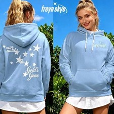 Freya Skye Merch, Golds Gone Hoodie, White star Freya Skye's Reprint Gildan