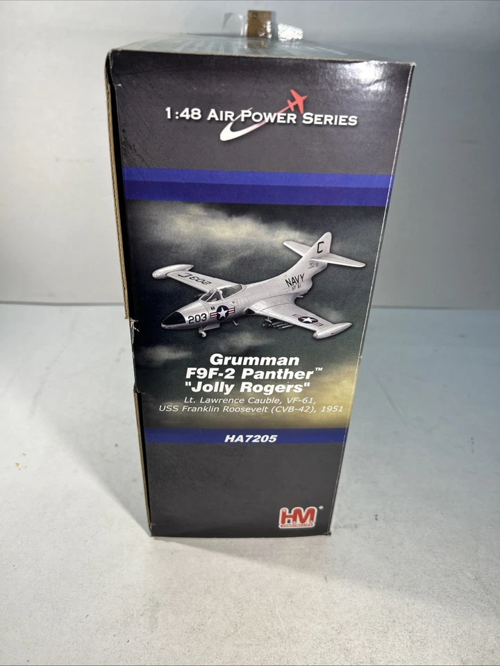 Hobby Master 1/48 F9F-2 Panther US  Navy 61st Fighter Squadron Jolly Rogers USS - Image 2 of 4