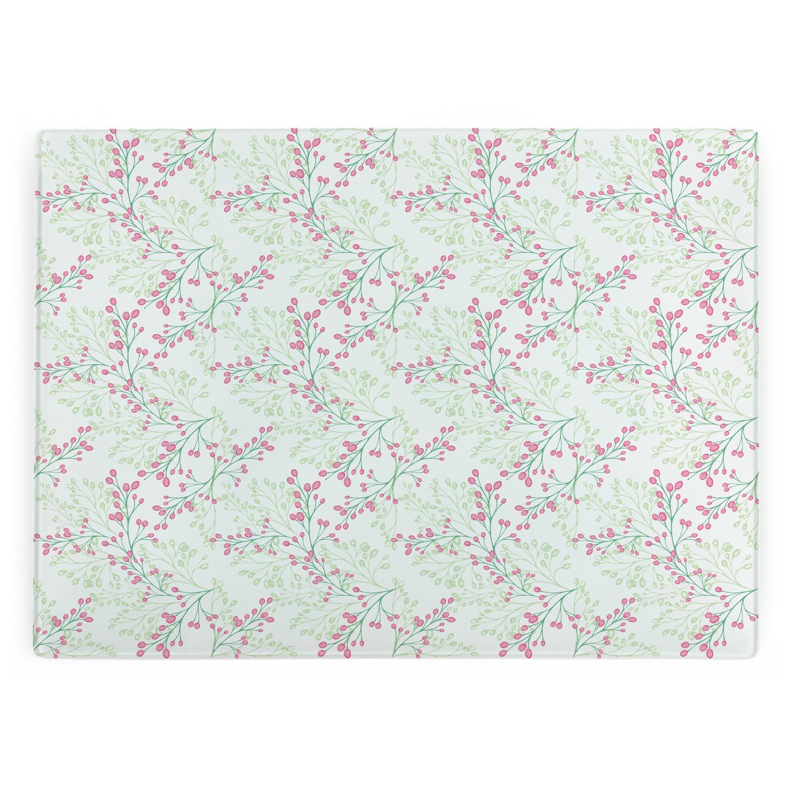 Pink Delicate Floral Large Chopping Board - Worktop Protector Kitchen Gift
