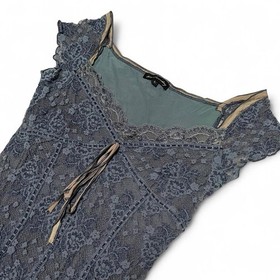 Rare Highly Sought After Ann Ferriday Blue Corset Top Fairy Whimsical Size Large