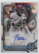 2021-22 Bowman U Chrome Prospect Lava Refractor 10/199 Jordan Battle Auto 1k5