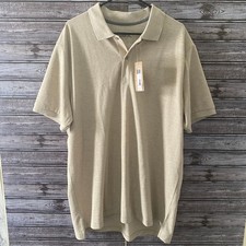 Eddie Bauer Men's Short-Sleeved Classic Field Polo Shirt Size TXL Beige NWT