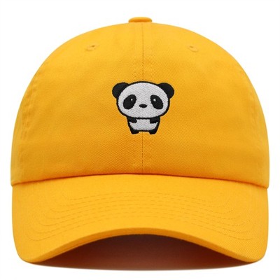 JPAK Adorable Kawaii Panda Face Premium Dad Hat Washed Cotton Relaxed Fit Animal