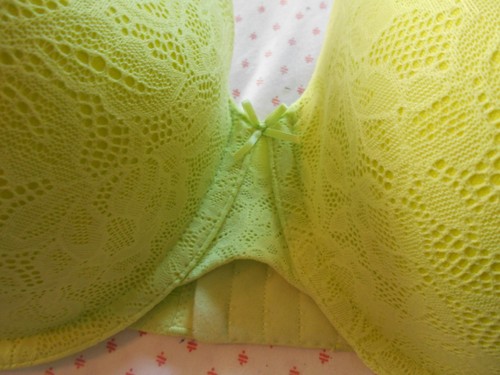 Cacique Bra T Shirt Lightly Lined Underwire Lime Green Lace Lane Bryant 38 G - Picture 3 of 10