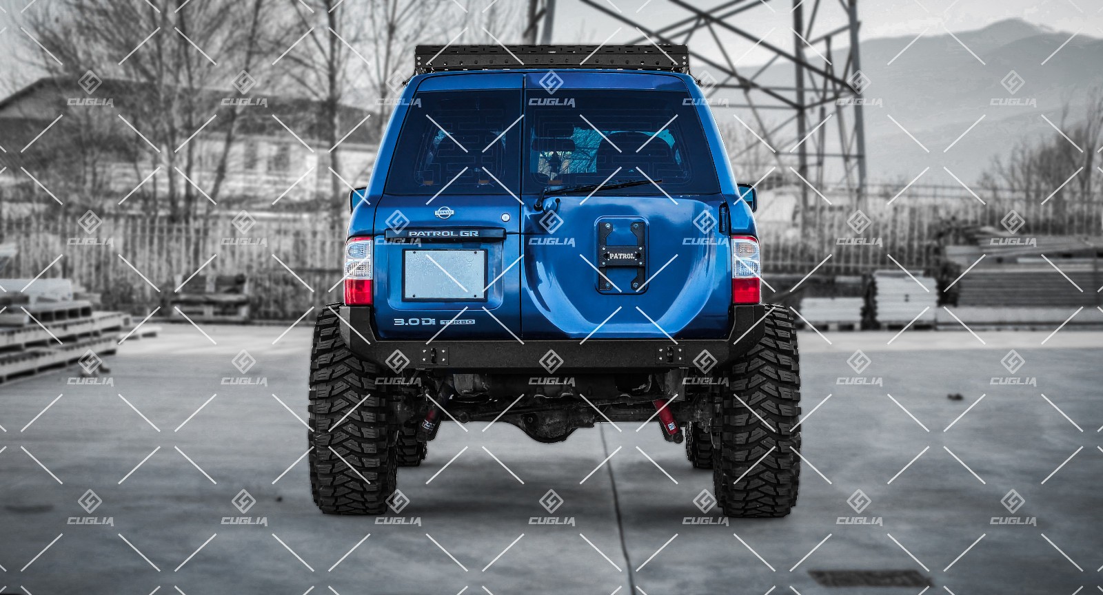 Paraurti Posteriore Patrol Gr Y61 Uso Gravoso Pare-Chocs Arrière Robuste