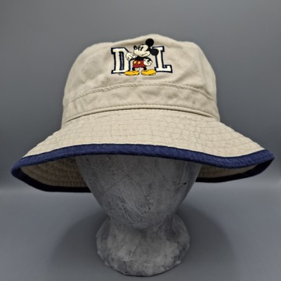 Disneyland Mickey Mouse Cloth Bucket Hat, Khaki Beige Cap, Goofy's Hat Co,  M/L