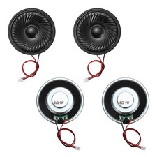 4 Pcs 8 Ohm Small Speaker, 1W 50mm OD Metal Shell Round Magnet Tiny Speaker